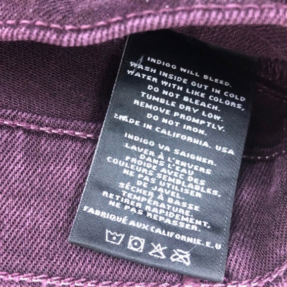 J Brand Women’s Super Skinny Dark Plum Purple Classic Denim Tight Zip Fly Jeans - Picture 13 of 16